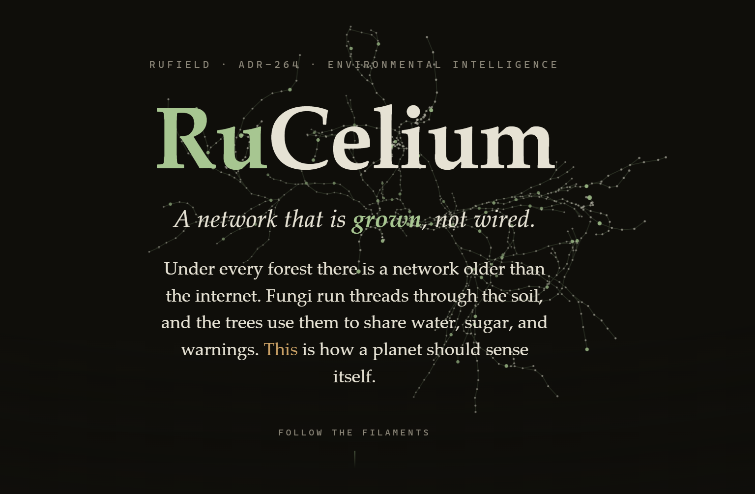 RuCelium — environmental intelligence